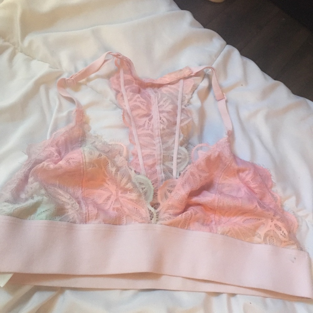 lace pink bralette